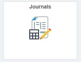 The Journals tile in ARC.