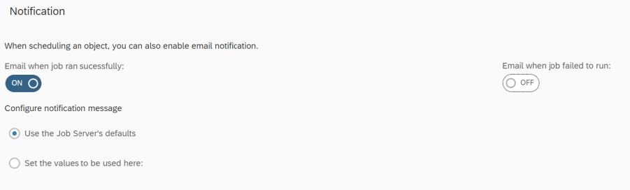 You can set values to send to any email address to inform interested stakeholders.