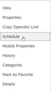 Click Schedule
