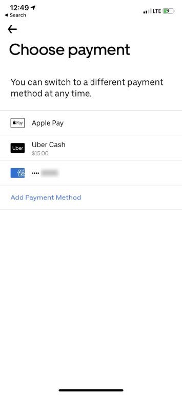 Select Add Payment Method.