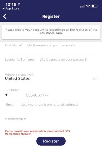 Enter your First Name and Last name/Surname as it appears on your passport, your Phone number, and your Email address.