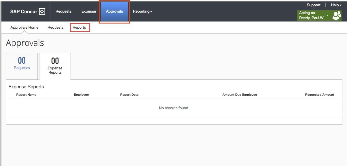 Click the Approvals tab. Your Approvals queue appears.