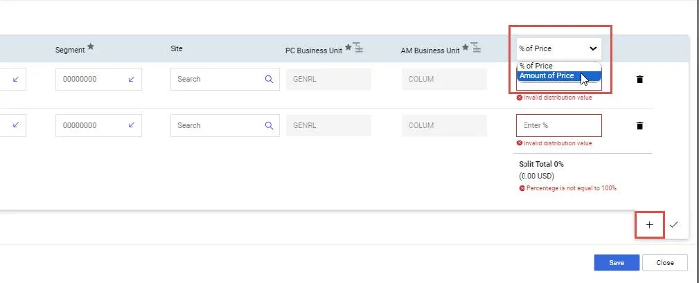  You can click the Add Split icon to add additional ChartString lines.