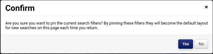 Confirmation window. 
