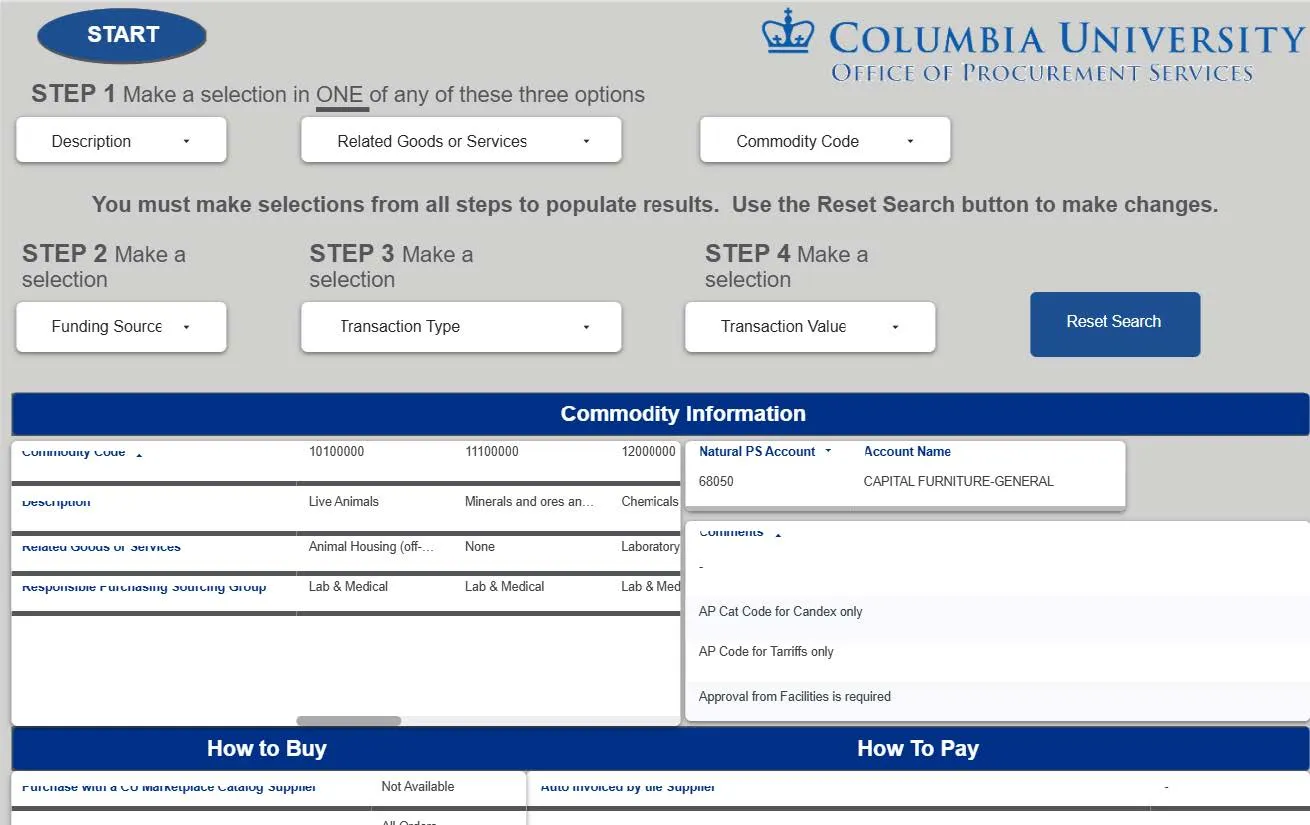 Office of Procurement form screenshot. 
