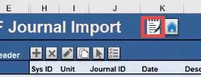 Click the Write File button on the Journal Sheet