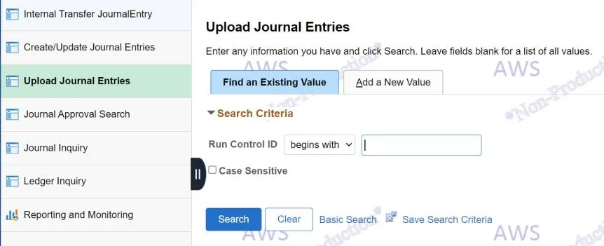 If you are a returning user, click Find an Existing Value.