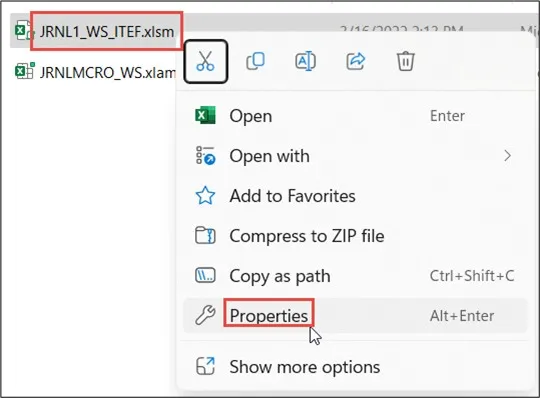 Import Tool Properties