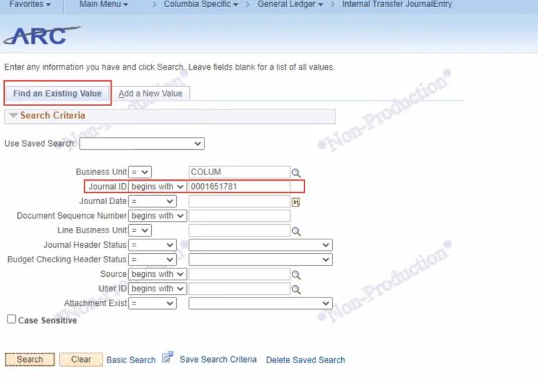 Click the Find an Existing Value tab. 
