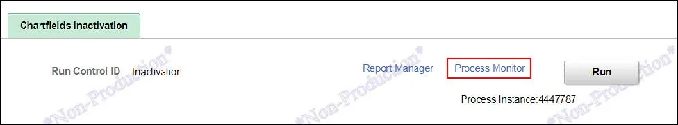 Click OK to return to the ChartField Inactivation screen.