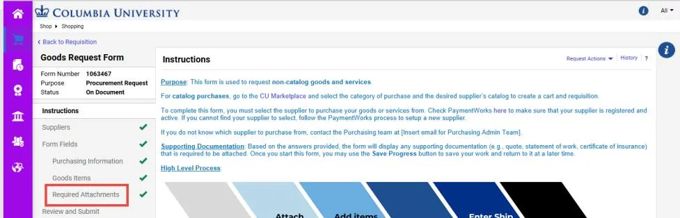 Goods Request Form Instructions