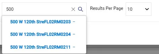 Select one of your Profile favorites or type in Search additional to find and select an address.
