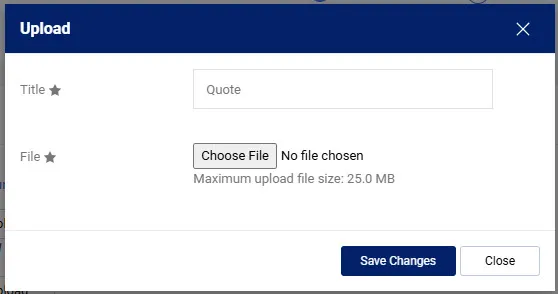 Upload window