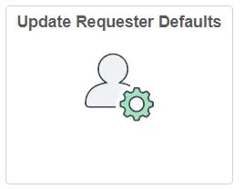 the Update Requester Defaults tile.