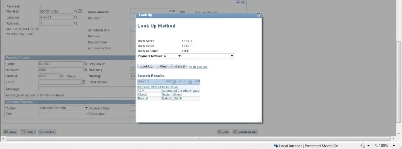 Select Manual Check as the method.