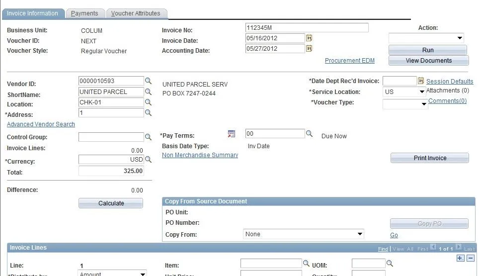 Click on the “Payments” tab. 