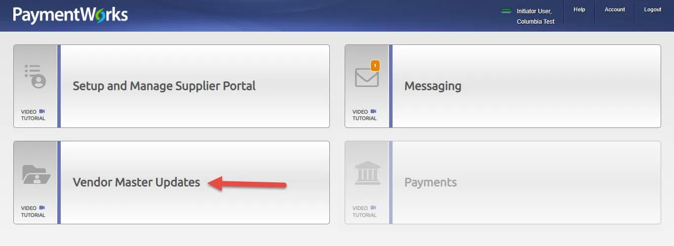 PaymentWorks screenshot.