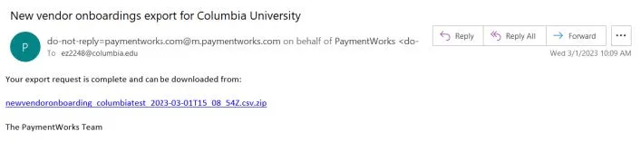 A link to the file will be sent to your email.