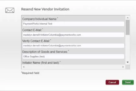 Click the Resend Invitation to resend the invitation.