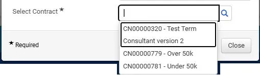 Select Contract Field in CU Marketplace