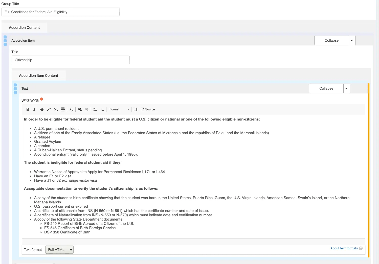 An example of an expended text box ready to be edited.