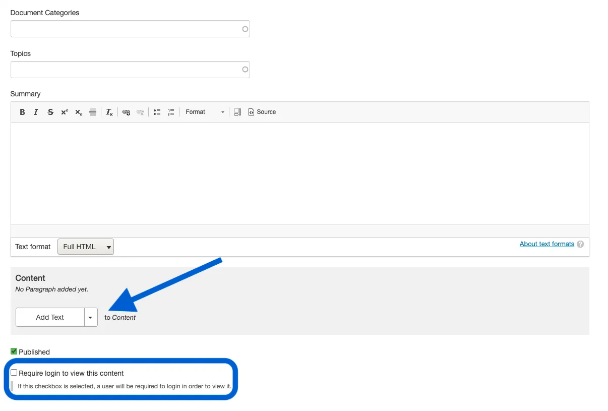 Example of adding text and uni protection to a document page. 