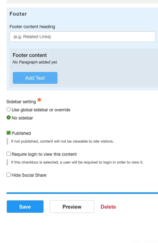 After making your changes, scroll to the bottom of the page and click Save.