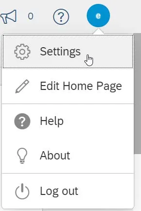 Click the Profile icon in the upper right corner of the LaunchPad page and click Settings.