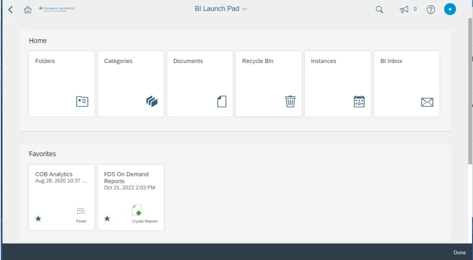 The Home page appears so that you can drag the tiles within their respective groups.