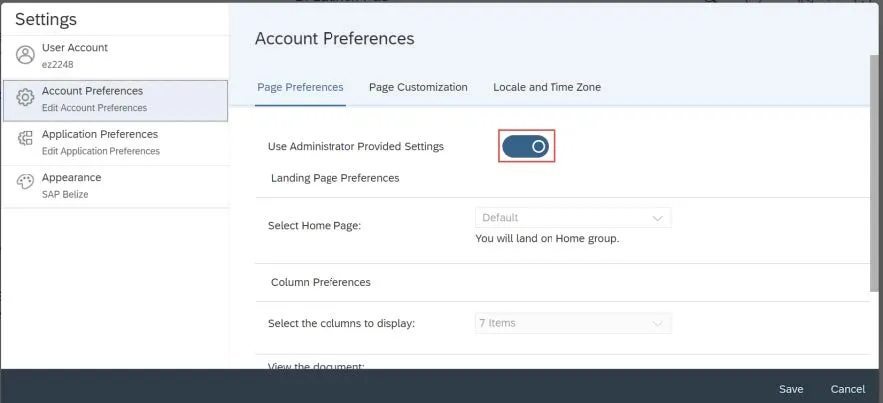 In the Settings window, navigate to the Account Preferences tab.
