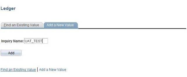 Click on the ‘Add a New Value’ tab and enter an inquiry name. Click “Add” 