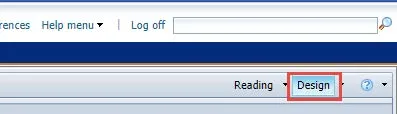 Select the Design view from the upper right corner of the report window.