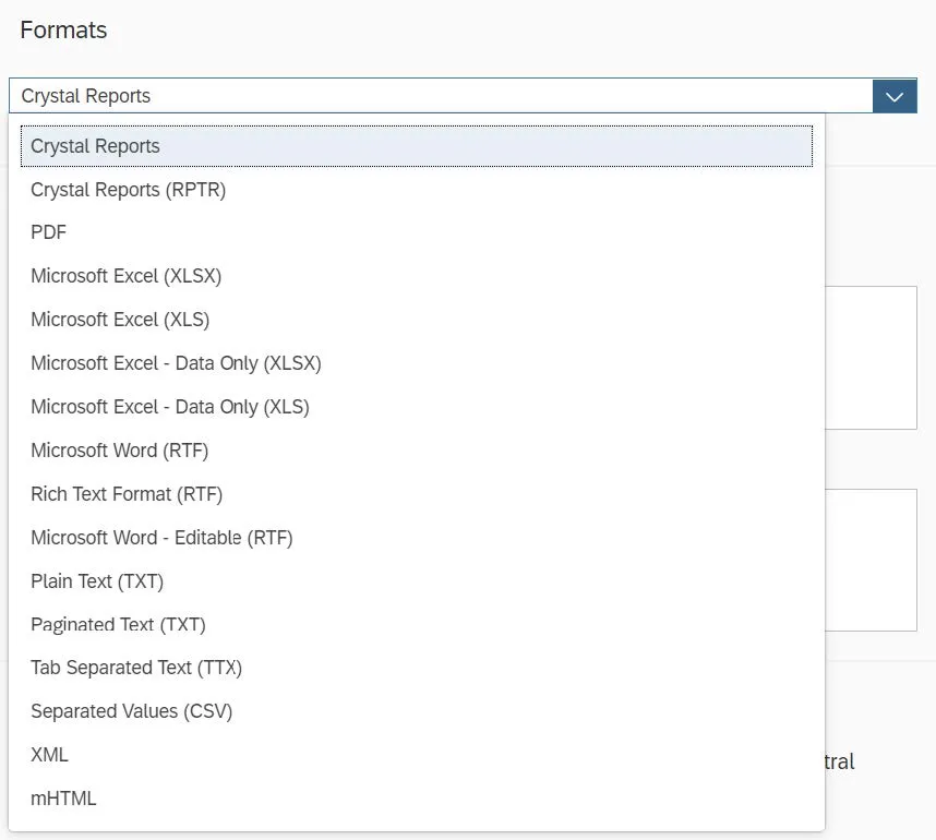 Select a format screenshot. 