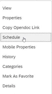 Click Schedule