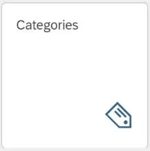 Click the Categories tile to create a Category to help organize Folders and Reports.