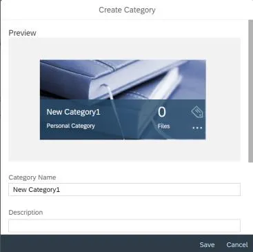 The Create Category window appears.