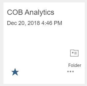 Click the COB Analytics tile. 