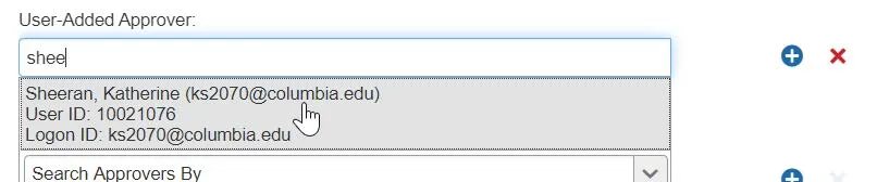 Expand your Departmental approval level which displays your name.