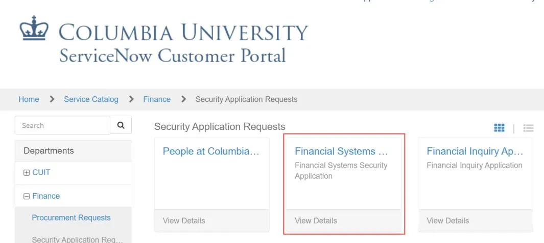 Navigate to ServiceNow Customer Portal