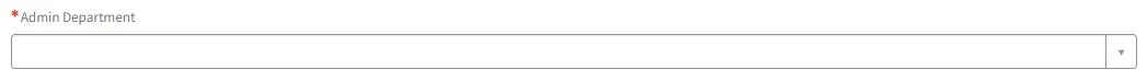 Type to search and select the Admin Department from the dropdown.