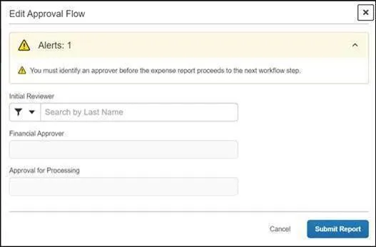 The Edit Approval Flow window appears.