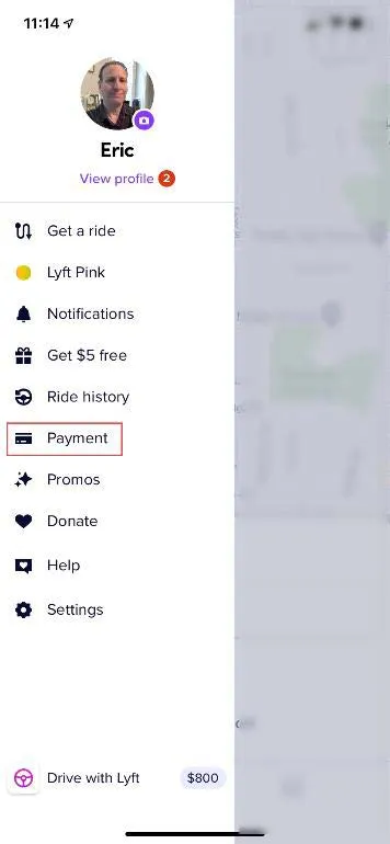 Select Payment. 
