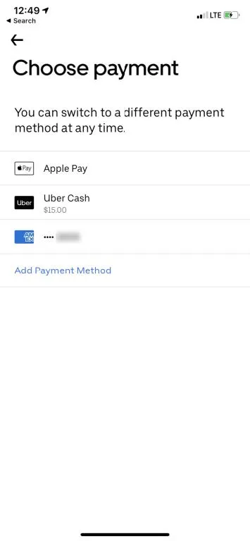 Select Add Payment Method.