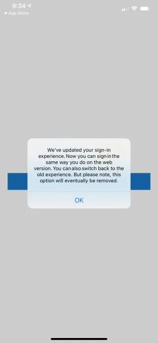 Open the SAP Concur app on your phone. Select OK to the message, if it appears.