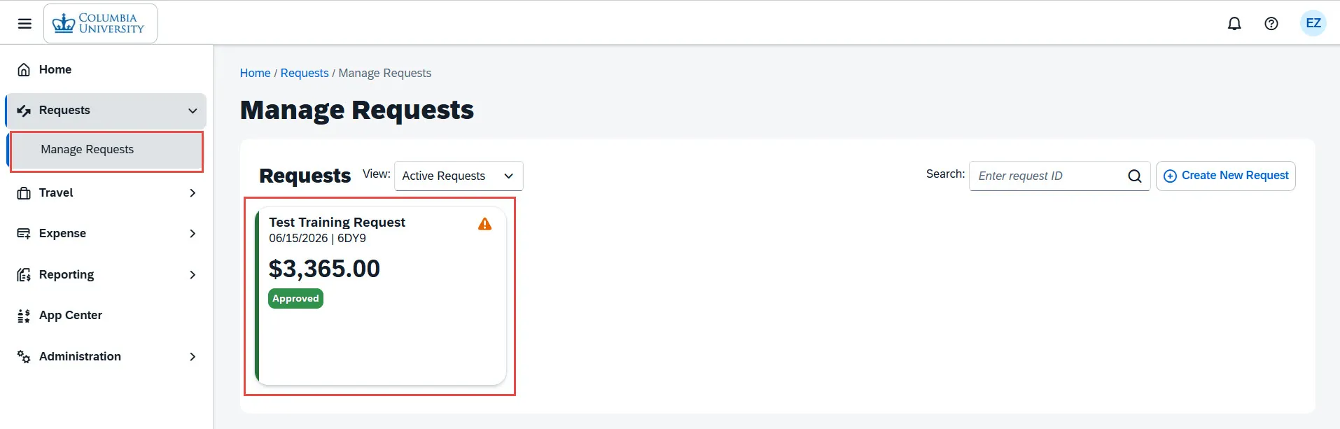 Manage Requests