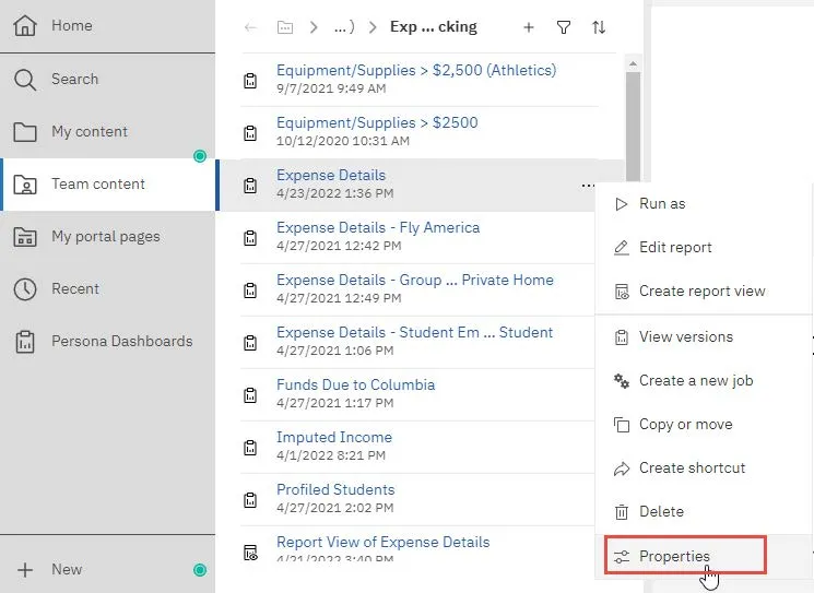 Click the Properties.