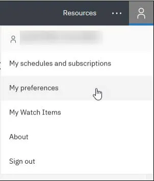 The General tab on the My Preferences pane appears. 