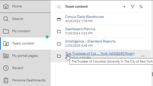 Click through sub-folders until you locate the report you want to run.