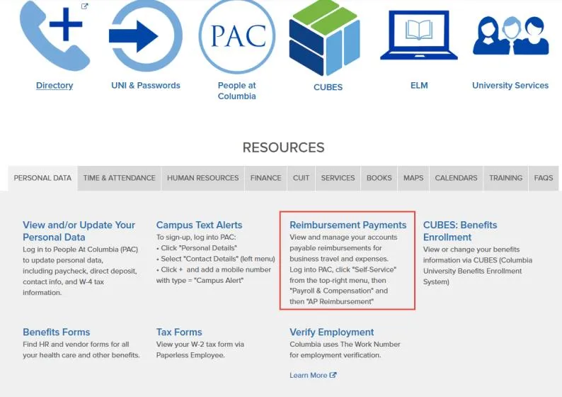 Click the Faculty and Staff tab.