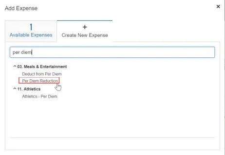 The Add Expense window appears. 